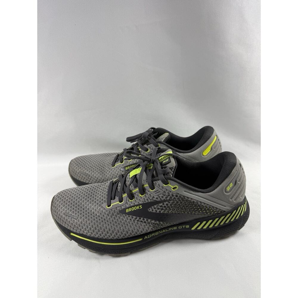 Brooks Adrenaline GTS 22 Men’s Running Shoes Gray Lime Size 11.5D